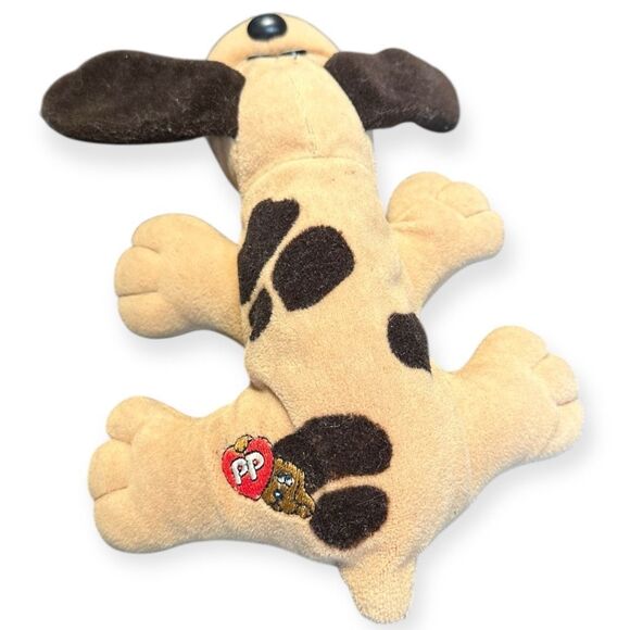 VINTAGE 1985 Tonka Pound Puppies Brown & Tan Spotted Dog Plush Stuffed Animal - Picture 1 of 4